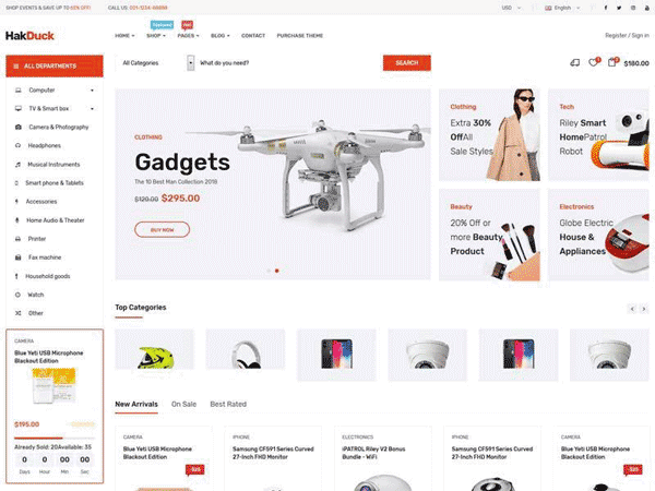 HTML源码 Bootstrap综合分类导航电商网站模板